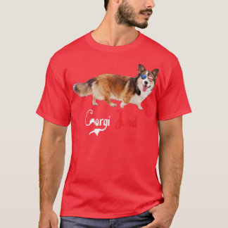 Camiseta Cachorro Papá Pai-Puppy Corgi