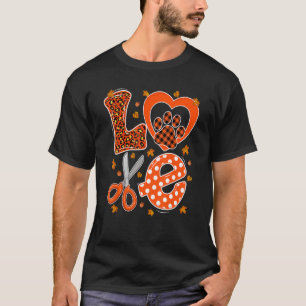 Camiseta Cachorro Para Mulheres Xadrez Negra E Laranja