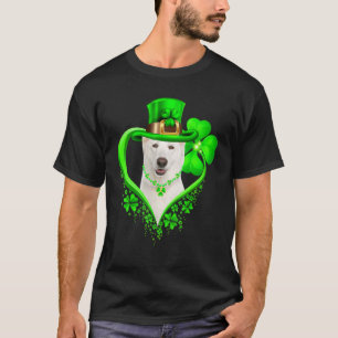 Camiseta Cachorro Pastor Alemão Branco Amante do Dia de São