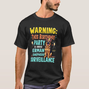 Camiseta Cachorro Pastor Alemão Engraçado de Aniversário