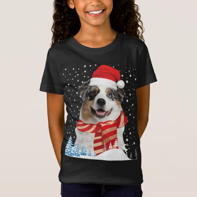Camiseta Cachorro-pastor australiano - Divertimento feio de (Frente)