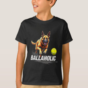 Camiseta Cachorro Pastor Belga Ballaholic Belga Engraçado P
