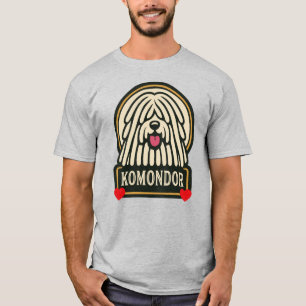 Camiseta Cachorro-pastor húngaro Komondor com leituras