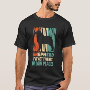Camiseta Cachorro Pastor Tenho Amigos em Cachorro Baixo