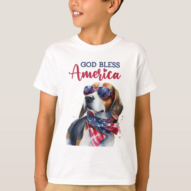 Camiseta Cachorro Patriota-Beagle (Frente)