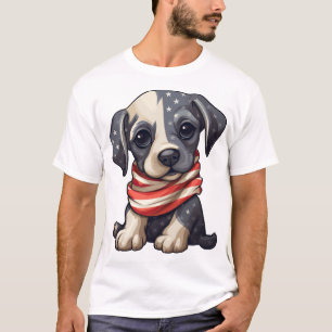 Camiseta Cachorro Patriótico - Estilo 11