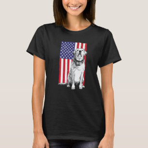 Camiseta Cachorro Patriótico Legal Golden Retriever Homens