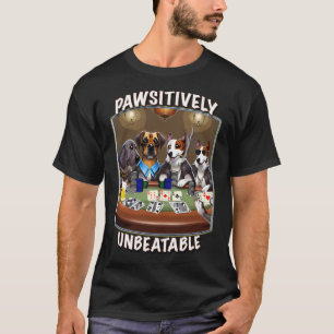 Camiseta Cachorro Pawsitivamente Invencível Poker Beer Por