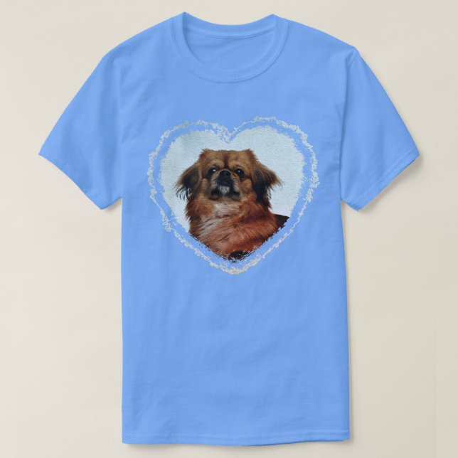 Camiseta Cachorro Pekingês bonito (Frente do Design)