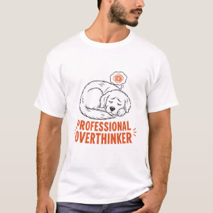 Camiseta Cachorro Pensador Profissional Excessivo