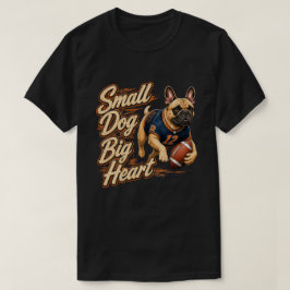Camiseta Cachorro Pequeno Grande Coração French Bulldog Fut