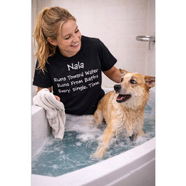 Camiseta Cachorro Personalizado Corre em Direção à Água Fog