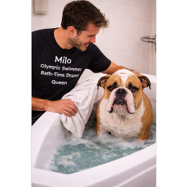 Camiseta Cachorro Personalizado - Nadador Olímpico Rainha/R