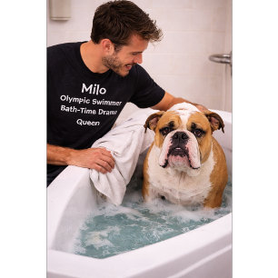Camiseta Cachorro Personalizado - Nadador Olímpico Rainha/R