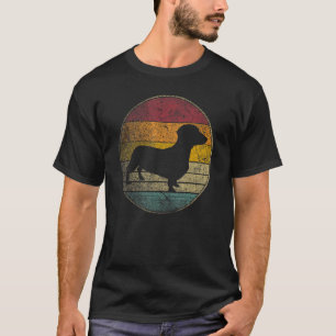 Camiseta Cachorro Pet Vintage em Dachshund Retro 70s 80s