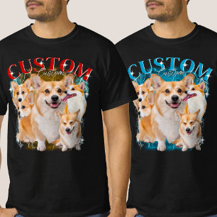 Camiseta Cachorro Pirata Foto de Animal de Estimação 90s 1B