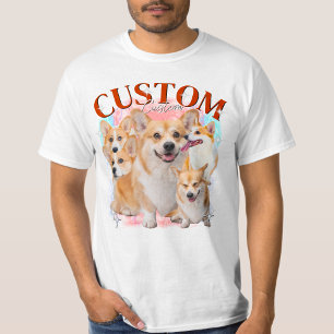 Camiseta Cachorro Pirata Foto de Animal de Estimação 90s 1W