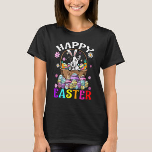 Camiseta Cachorro Pit Bull Engraçado Coelho da Páscoa Feliz