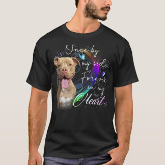 Camiseta Cachorro Pit bull Engraçado Uma Vez Ao Meu Lado Pa