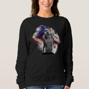 Camiseta Cachorro Pitbulento Com Bandeira Americana Indepen