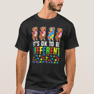 Camiseta Cachorro Pitbull Conscientização do Autismo