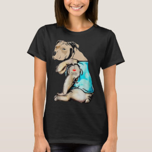 Camiseta Cachorro Pitbull Eu Adoro Pai Tatuagem Engraçada C