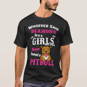 Camiseta Cachorro Pitbull Feminino Fofo Melhor Amigo das Me