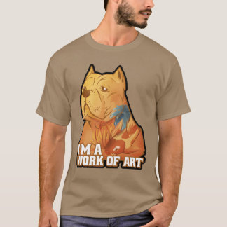 Camiseta Cachorro Pitbull Fofo Animal Obra De Arte Grande A