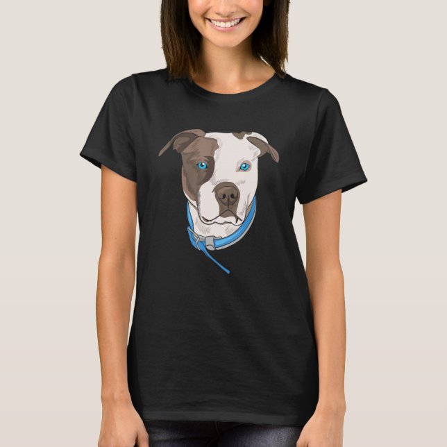 Camiseta Cachorro Pitbull Pai Da Mãe Para Mulheres Propriet (Frente)