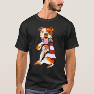 Camiseta Cachorro Pitbull Tatuagem Eu Adoro Pai