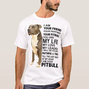 Camiseta Cachorro Pitbuloso Eu Sou Seu Amigo Seu Parceiro S