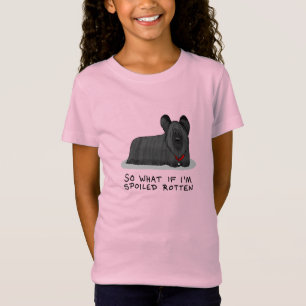 Camiseta Cachorro podre de Skye Terrier, borrado (preto) Cu
