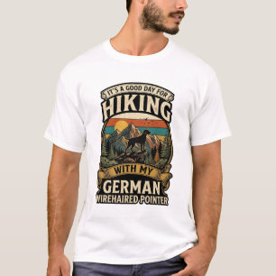 Camiseta Cachorro Pointer Alemão de Cabelo Raspado Caminhan