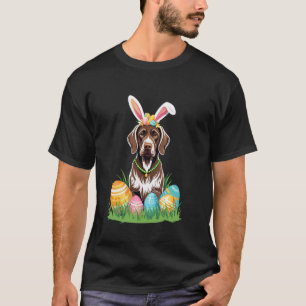 Camiseta Cachorro Pointer de Cabelo Curto Alemão com Orelha