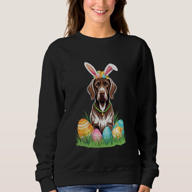 Camiseta Cachorro Pointer de Cabelo Curto Alemão com Orelha (Frente)