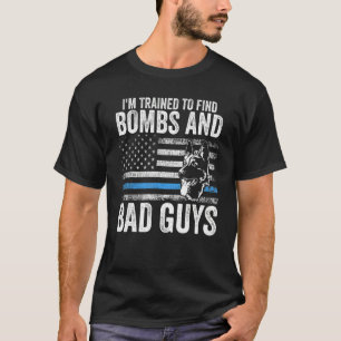 Camiseta Cachorro Policial K9, sou treinado para encontrar