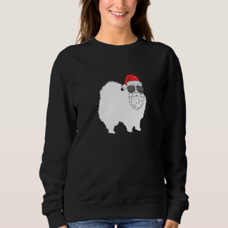 Camiseta Cachorro Pomerânia De Natal Se Vestiu Como Papai N