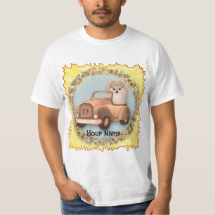 Camiseta Cachorro Pomerânia Dirigindo Carro