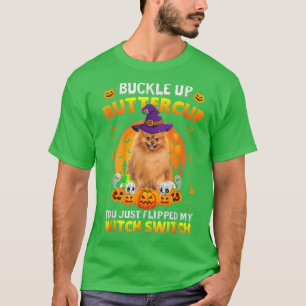 Camiseta Cachorro Pomeraniano Mata-Manteiga Halloween Costu