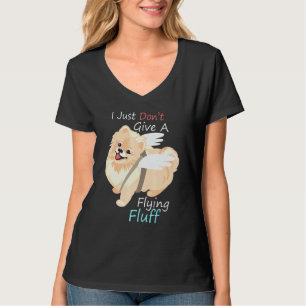 Camiseta Cachorro Pomerano Bonito Eu Não Dou Um Fluxo Voado