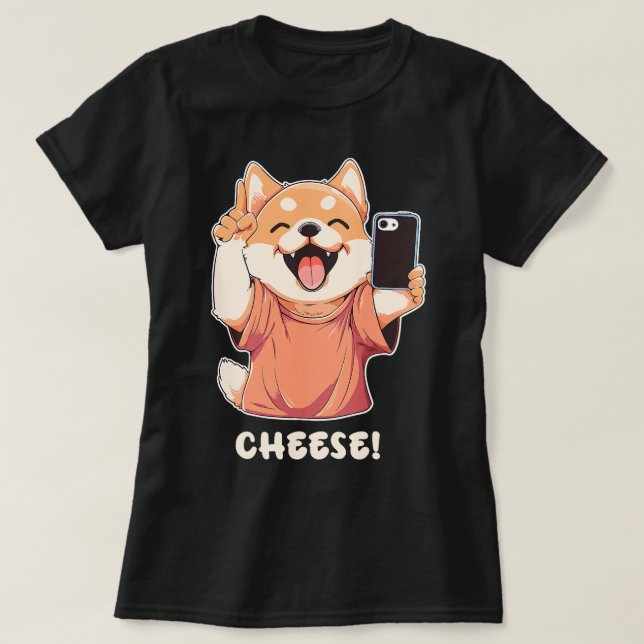 Camiseta Cachorro Pomerano Bonito Tirando Queijo Fotográfic (Frente do Design)