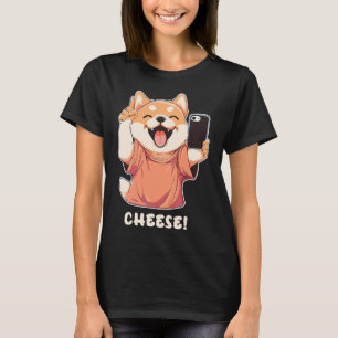 Camiseta Cachorro Pomerano Bonito Tirando Queijo Fotográfic