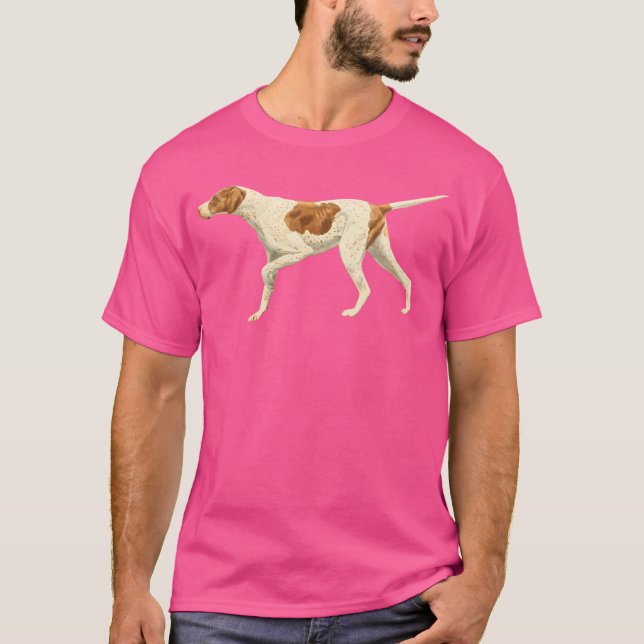 Camiseta Cachorro Ponteiro Apontando Inglês Ponteiro Amar C (Frente)