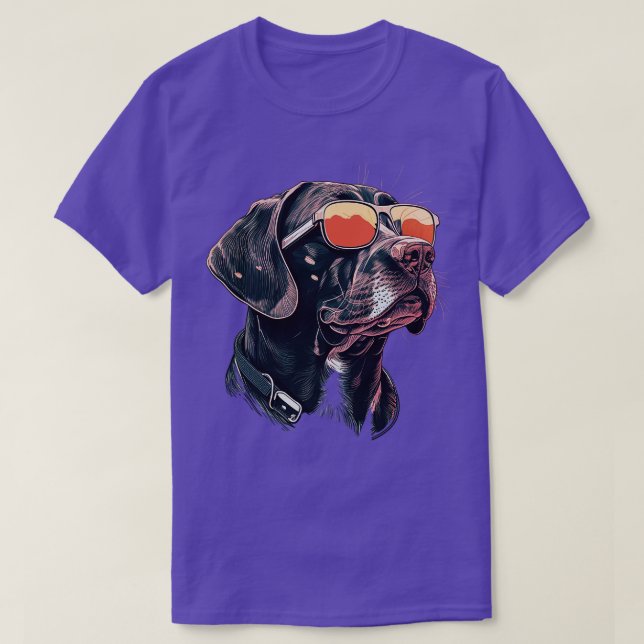Camiseta Cachorro ponteiro com óculos de sol 3 (Frente do Design)