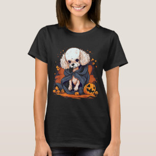 Camiseta Cachorro Poodle Halloween