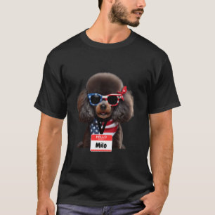 Camiseta Cachorro Poodle Miniatura Milo Homens Mulheres Cri