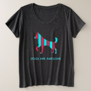 Camiseta Cachorro - Pop de Pet-Art, Abstrato Azul e Vermelh