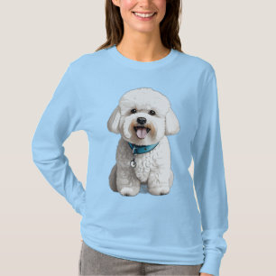 Camiseta Cachorro Portraítico de Bichon Frise