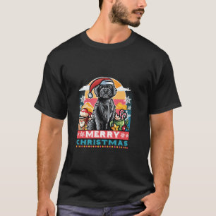 Camiseta Cachorro Português Santa Claus Feliz de café