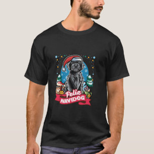 Camiseta Cachorro Português Santa Claus Feliz de café